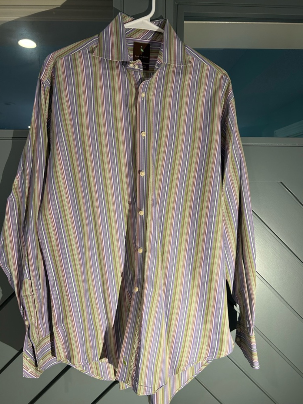 Classic Multi-Stripe Long-Sleeve Men’s Dress Shirt